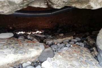 El extremo sur del paseo de Salinetas se desfonda por la falta de cuidados (Foto TA)